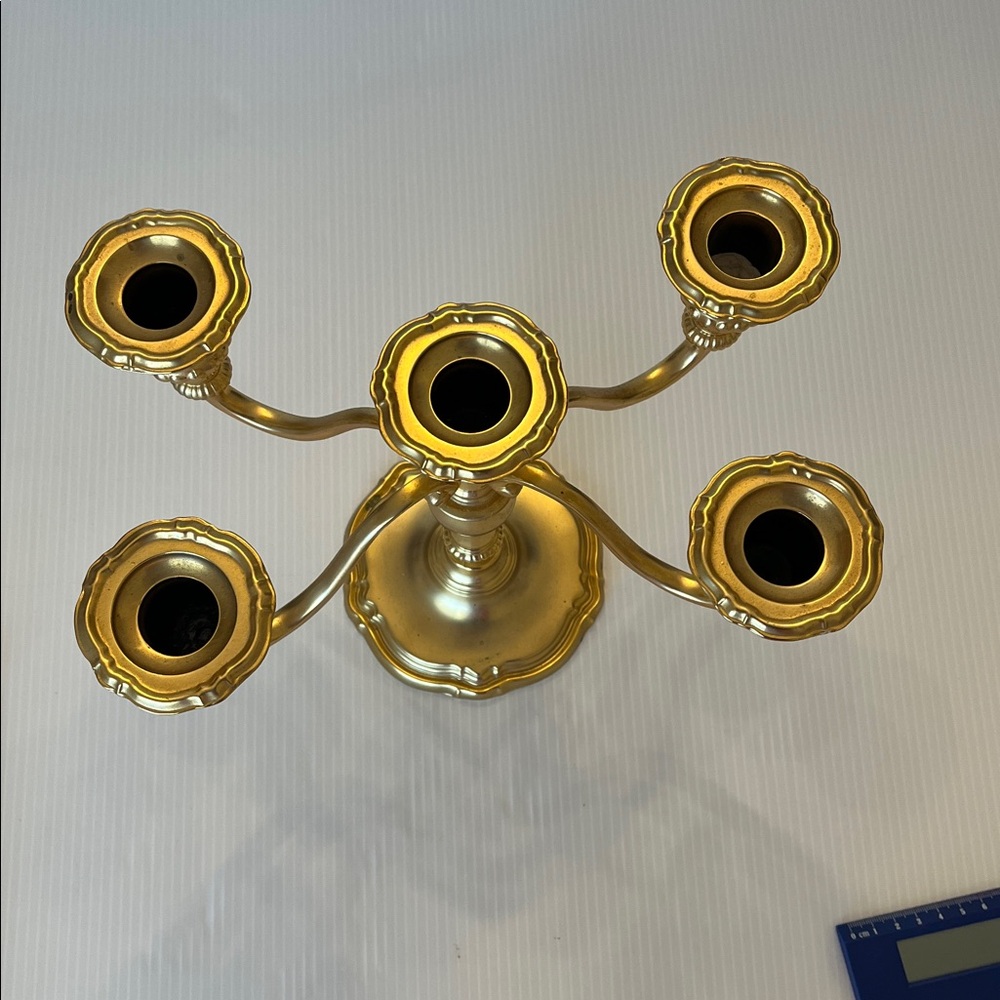 Vintage 18 Karat Gold Plated Candelabra - Picture 3 of 11